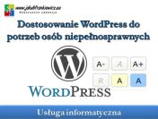 Dostosowanie WordPress do potrzeb osób niepełnosprawnych