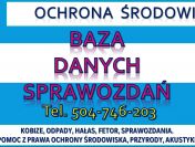 Sprawozdanie do Bazy Danych Sprawozdań, cena tel. 504-746-203. Obsługa firmy