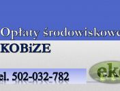 Policzenie opłat środowiskowych, tel. 502-032-782 sprawozdanie,  wykaz opłat